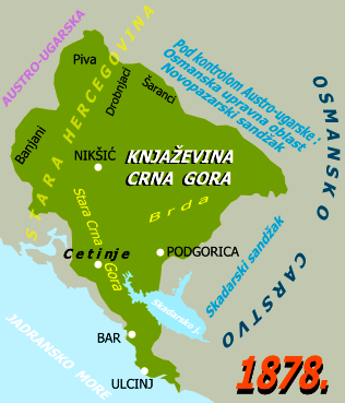  Knjazevina Crna Gora 1878 godine 